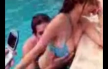 Nice boobed sweetie gets groped in the water