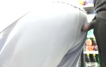 Fat ass grope in a store