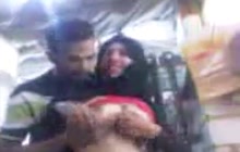 Groping a hot Arab girl in hijab