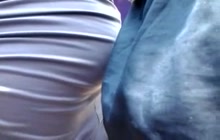 Touching a hot girl in public with my cock