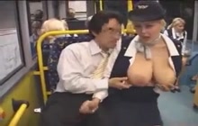 Stewardess groped in the bus