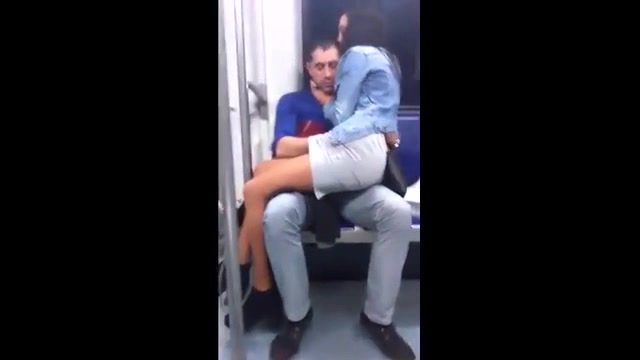 Girlfriend gets fingered under skirt on train.