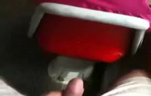 Dude shoots his sperm on a hot chick in the bus
