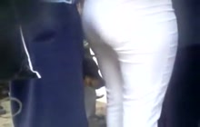 Perfect ass groped on public transport