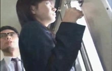 Shy Japanese gets used on bus