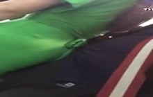 Woman in green dress gropped in bus