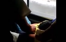 Sleeping girl gets her boobs groped on a bus