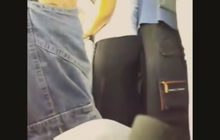 Ass grope in the bus